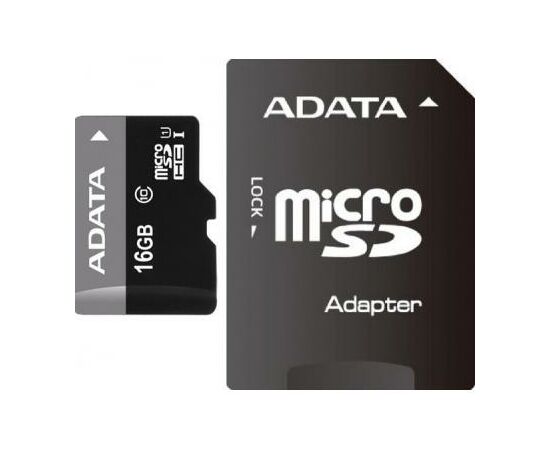 Карта памяти ADATA 16GB microSD class 10 UHS-I (AUSDH16GUICL10-RA1)