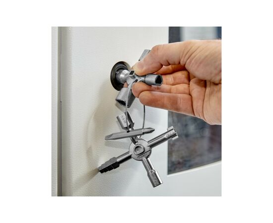 Ключ KNIPEX TwinKey для электрошкафов (00 11 01), изображение 6 Ключ KNIPEX TwinKey для электрошкафов (00 11 01), изображение 6