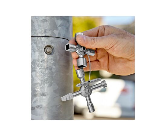 Ключ KNIPEX TwinKey для электрошкафов (00 11 01), изображение 8 Ключ KNIPEX TwinKey для электрошкафов (00 11 01), изображение 8