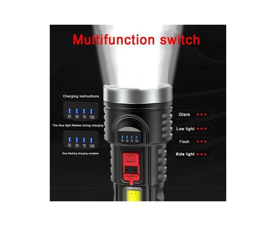 Фонарь Optima BK-822 USB зарядка (XK-BK-822), изображение 6 Фонарь Optima BK-822 USB зарядка (XK-BK-822), изображение 6