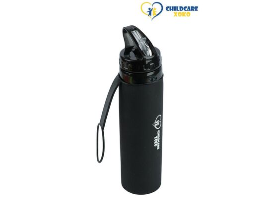 Бутылка для воды XoKo ChildCare 100 Чорна Складна Силіконова (XK-BOTL100-BK), изображение 2 Бутылка для воды XoKo ChildCare 100 Чорна Складна Силіконова (XK-BOTL100-BK), изображение 2