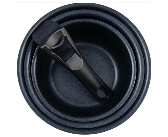 Набор посуды Bergner Click&Cook ковші 16/18/20 см 4 предмета (BG-31608-BK), изображение 6 Набор посуды Bergner Click&Cook ковші 16/18/20 см 4 предмета (BG-31608-BK), изображение 6