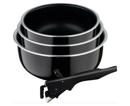 Набір посуду Bergner Click&Cook ковші 16/18/20 см 4 предмета (BG-31608-BK)