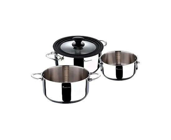 Набор посуды MasterPro Foodies collection 1,5/2,9/5,5 л 4 предмета (BGMP-2160)