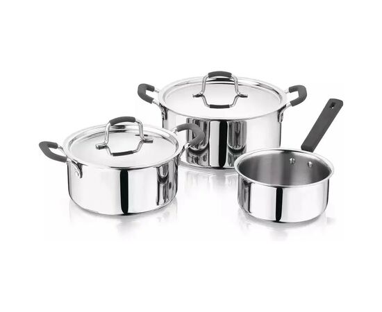 Набір посуду MasterPro Foodies collection 2 каструлі та ківш 16/20/24 см (BGEU-5539)