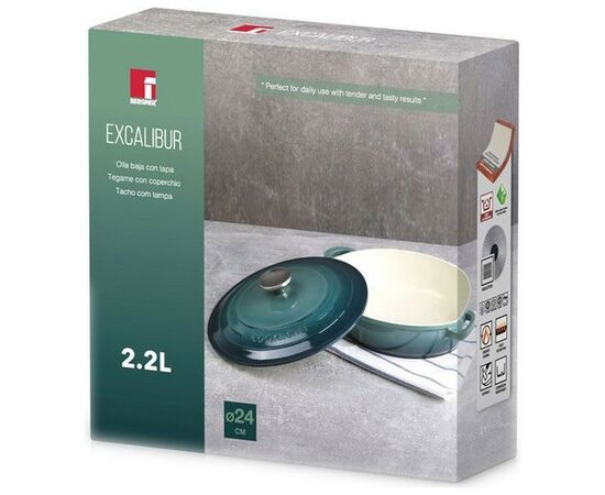 Сотейник Bergner Excalibur з кришкою 24 см Green (BG-36103-GR), изображение 6