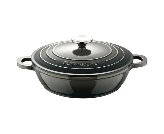 Сотейник Bergner Excalibur з кришкою 24 см Grey (BG-36103-GY)