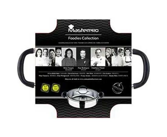 Сотейник MasterPro Foodies collection 3,8 л (BGMP-1503-BK), изображение 2 Сотейник MasterPro Foodies collection 3,8 л (BGMP-1503-BK), изображение 2