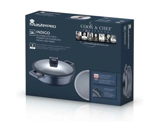 Сотейник MasterPro Indigo 28 см (BGMP-7981), изображение 5 Сотейник MasterPro Indigo 28 см (BGMP-7981), изображение 5