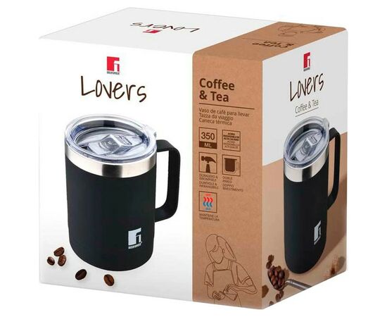 Термокружка Bergner Coffee & tea lovers 350 мл Black (BG-37788-BK), изображение 5 Термокружка Bergner Coffee & tea lovers 350 мл Black (BG-37788-BK), изображение 5