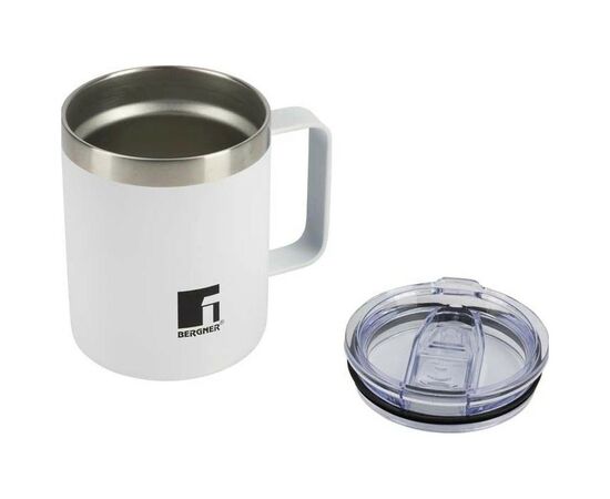 Термокружка Bergner Coffee & tea lovers 350 мл White (BG-37788-WH), изображение 3 Термокружка Bergner Coffee & tea lovers 350 мл White (BG-37788-WH), изображение 3