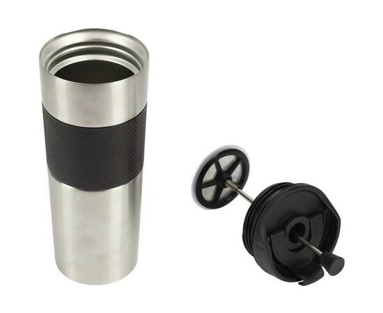 Термокружка Bergner Coffee & tea lovers 460 мл Black (BG-37789-BK), изображение 3 Термокружка Bergner Coffee & tea lovers 460 мл Black (BG-37789-BK), изображение 3