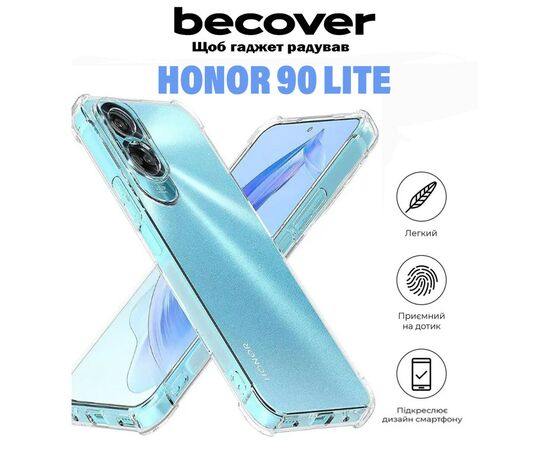 Чехол для мобильного телефона BeCover Anti-Shock Honor 90 Lite Clear (710844), изображение 4