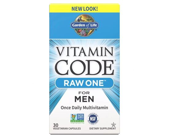 Мультивитамин Garden of Life Сырые Мультивитамины для Мужчин, Raw One for Men, Vitamin C (GOL-11449)