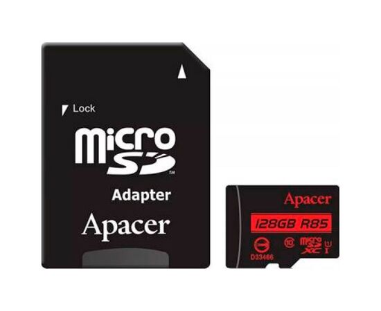 Карта пам'яті Apacer 128GB microSDXC class 10 UHS-I (AP128GMCSX10U5-RA)