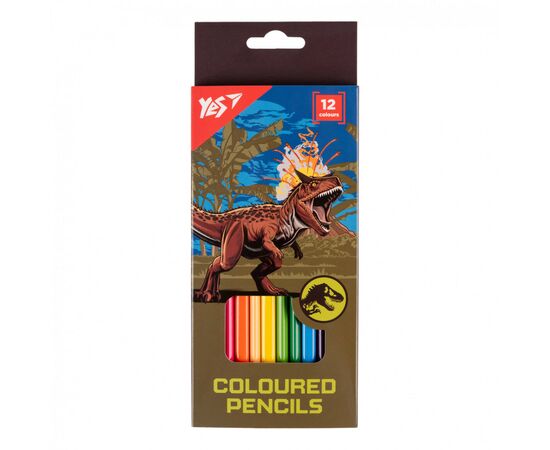 Олівці кольорові Yes 12 кол Jurassic World хакі (290722)