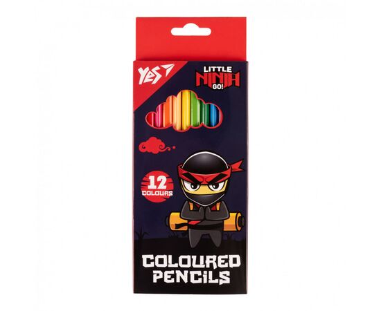 Олівці кольорові Yes 12 кол Ninja синій (290716)