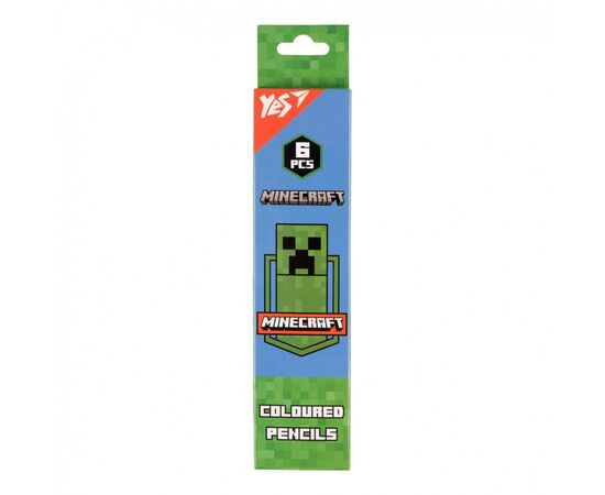 Олівці кольорові Yes 6 кольорів Minecraft Creeper (290724)