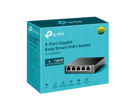 Коммутатор сетевой TP-Link TL-SG105MPE, изображение 3 Коммутатор сетевой TP-Link TL-SG105MPE, изображение 3