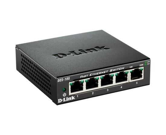 Коммутатор сетевой D-Link DES-105/E, изображение 2 Коммутатор сетевой D-Link DES-105/E, изображение 2