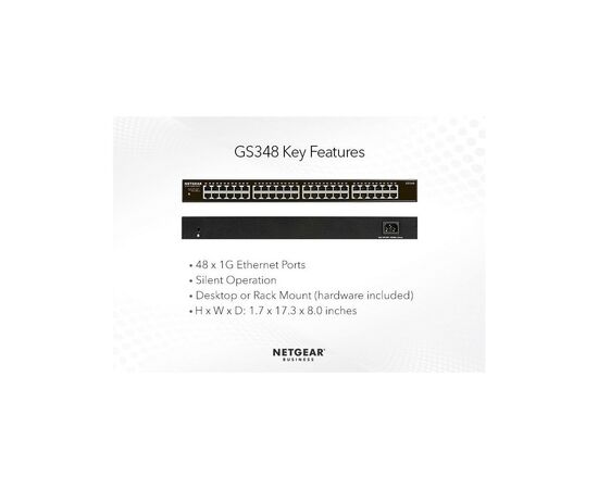Коммутатор сетевой Netgear GS348-100EUS, изображение 2 Коммутатор сетевой Netgear GS348-100EUS, изображение 2