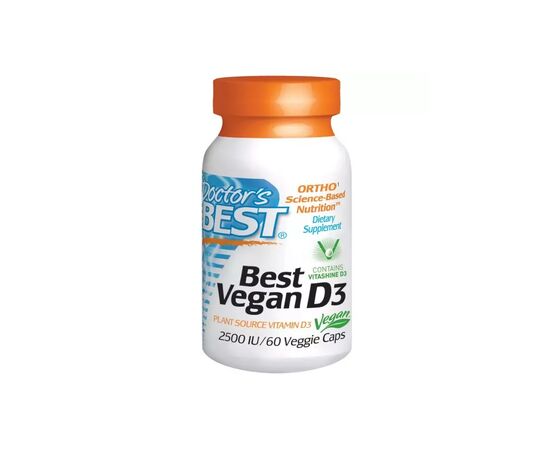 Вітамін Doctor's Best Веганські Вітамін D3 2500IU, 60 гелевих капсул (DRB-00302)