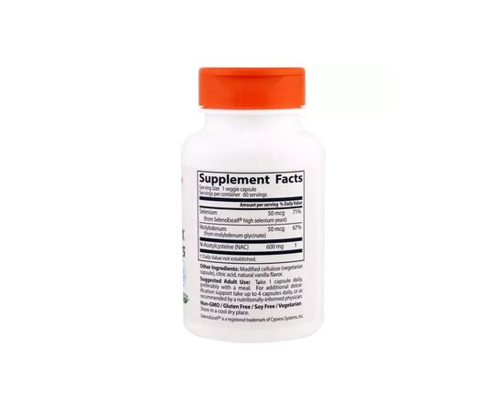 Витамин Doctor's Best NAC (N-Ацетил-L-Цистеин) Детоксичные Регуляторы, Seleno Exce (DRB-00279), изображение 2 Витамин Doctor's Best NAC (N-Ацетил-L-Цистеин) Детоксичные Регуляторы, Seleno Exce (DRB-00279), изображение 2