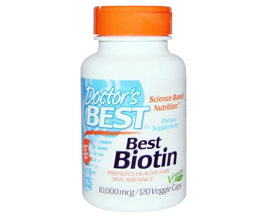 Витамин Doctor's Best Биотин (В7) 10000мкг, 120 гелевых капсул (DRB-00373)