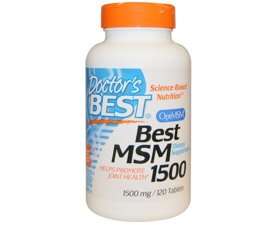 Вітамінно-мінеральний комплекс Doctor's Best МСМ (метілсульфонілметан) 1500, OptiMSM, 120 таблеток (DRB-00097)