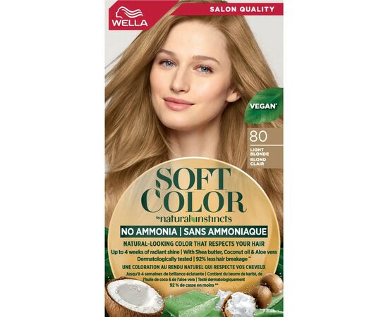 Краска для волос Wella Soft Color Безаммиачная 80 - Светлый блонд (3614228865746), изображение 2 Краска для волос Wella Soft Color Безаммиачная 80 - Светлый блонд (3614228865746), изображение 2