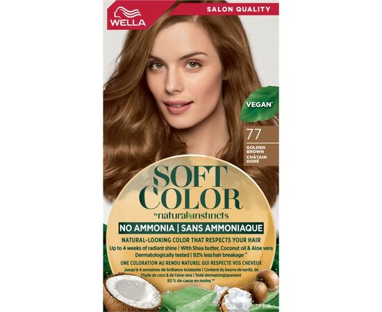 Краска для волос Wella Soft Color Безаммиачная 77 - Золотисто-коричневый (3614228865777), изображение 2 Краска для волос Wella Soft Color Безаммиачная 77 - Золотисто-коричневый (3614228865777), изображение 2