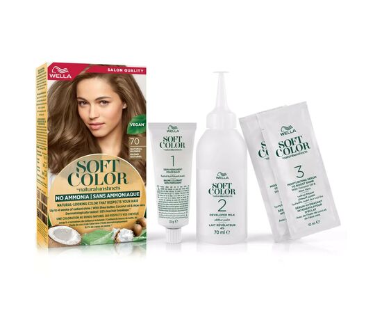 Краска для волос Wella Soft Color Безаммиачная 70 - Натуральный блонд (3614228865784), изображение 5 Краска для волос Wella Soft Color Безаммиачная 70 - Натуральный блонд (3614228865784), изображение 5