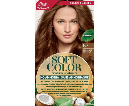 Краска для волос Wella Soft Color Безаммиачная 67 - Шоколад (3614228865791), изображение 2 Краска для волос Wella Soft Color Безаммиачная 67 - Шоколад (3614228865791), изображение 2