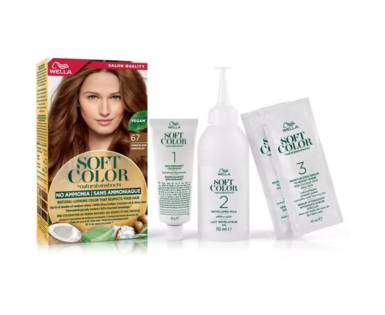 Краска для волос Wella Soft Color Безаммиачная 67 - Шоколад (3614228865791), изображение 5 Краска для волос Wella Soft Color Безаммиачная 67 - Шоколад (3614228865791), изображение 5