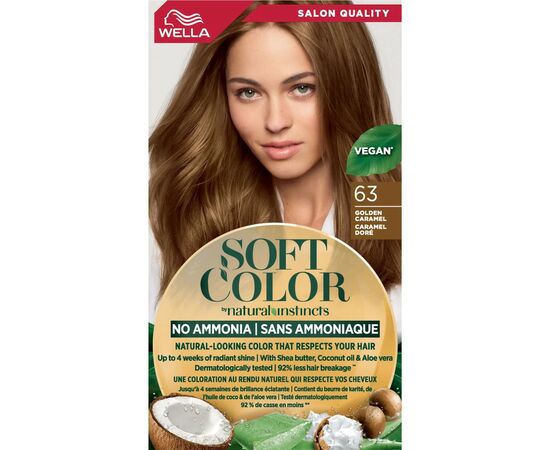 Краска для волос Wella Soft Color Безаммиачная 63 - Карамель (3614228865807), изображение 2 Краска для волос Wella Soft Color Безаммиачная 63 - Карамель (3614228865807), изображение 2