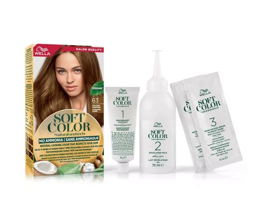 Краска для волос Wella Soft Color Безаммиачная 63 - Карамель (3614228865807), изображение 5 Краска для волос Wella Soft Color Безаммиачная 63 - Карамель (3614228865807), изображение 5