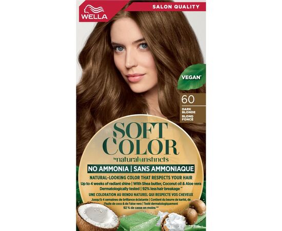 Краска для волос Wella Soft Color Безаммиачная 60 - Темный блонд (3614228865814), изображение 2 Краска для волос Wella Soft Color Безаммиачная 60 - Темный блонд (3614228865814), изображение 2
