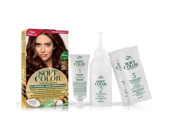 Фарба для волосся Wella Soft Color Безаміачна 50 - Світло-коричневий (3614228865821), зображення 5