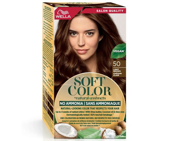 Краска для волос Wella Soft Color Безаммиачная 50 - Светло-коричневый (3614228865821)