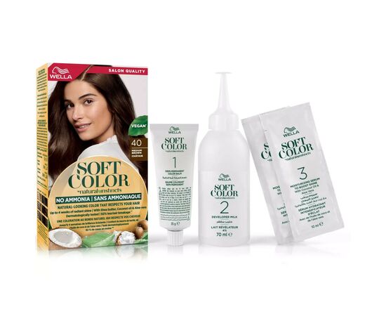Краска для волос Wella Soft Color Безаммиачная 40 - Коричневый (3614228865852), изображение 5 Краска для волос Wella Soft Color Безаммиачная 40 - Коричневый (3614228865852), изображение 5