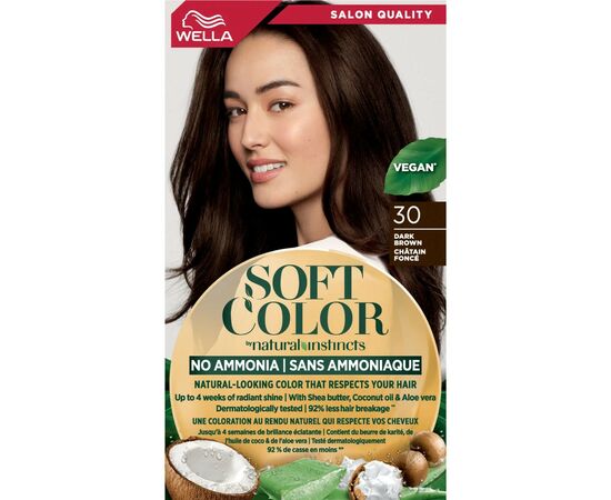 Краска для волос Wella Soft Color Безаммиачная 30 - Темно-коричневый (3614228865869), изображение 2 Краска для волос Wella Soft Color Безаммиачная 30 - Темно-коричневый (3614228865869), изображение 2