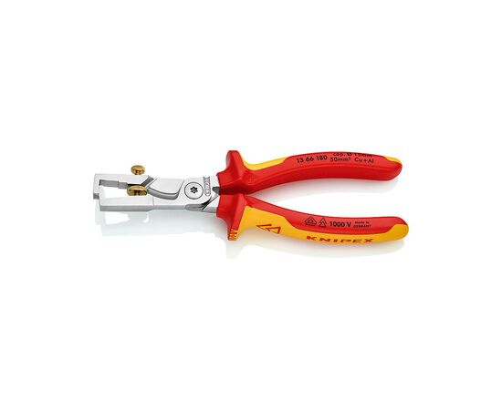 Съемник изоляции KNIPEX StriX с функцией резки кабеля (13 66 180)