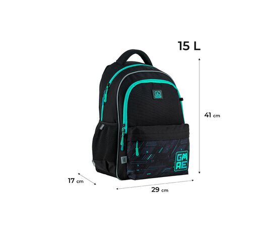 Рюкзак школьный GoPack Education 182 Joystick (GO24-182M-1), изображение 2 Рюкзак школьный GoPack Education 182 Joystick (GO24-182M-1), изображение 2
