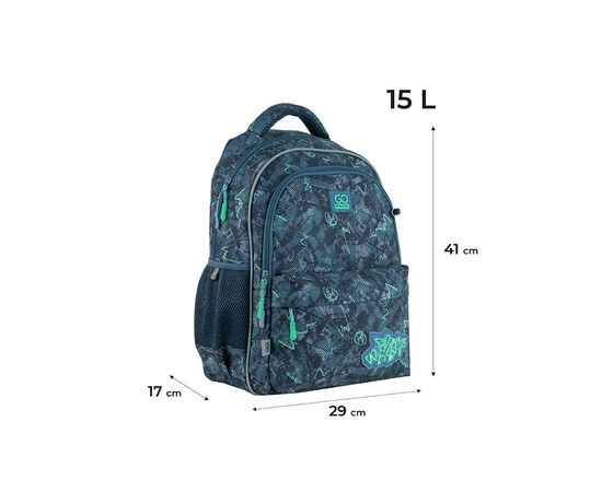 Рюкзак школьный GoPack Education 182 So What (GO24-182M-3), изображение 2 Рюкзак школьный GoPack Education 182 So What (GO24-182M-3), изображение 2