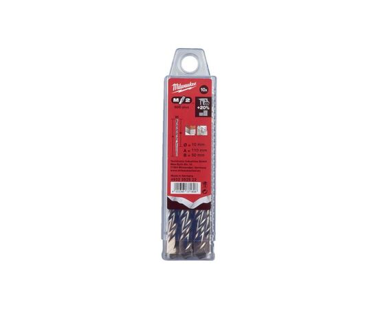Набір бурів KNIPEX SDS-PLUS M2 12,0х260мм по бетону, 10шт (4932399344)