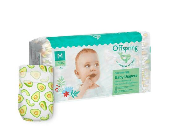 Подгузники Offspring Размер M (6-10 кг) 42 шт, Авокадо (9355465009176) (DP-OI-FAT-M42P-AVO)