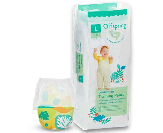 Подгузники Offspring трусики Размер L (9-14 кг) 36 шт, Лес (9355465009091) (DP-OI-FAP-L36P-FRT)