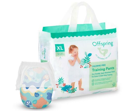 Подгузники Offspring трусики Размер XL (12-20 кг) 30 шт, Подводный мир (9355465009060) (DP-OI-FAP-XL30P-AQT)