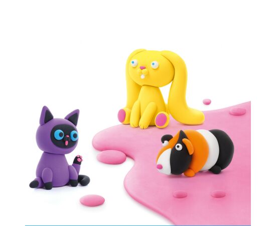 Набір для творчості Lipaka пластиліну – Пухнасті улюбленці: Сіамська кішка, зайчик, морська свинка (60046-UA01), зображення 4 Набір для творчості Lipaka пластиліну – Пухнасті улюбленці: Сіамська кішка, зайчик, морська свинка (60046-UA01), зображення 4