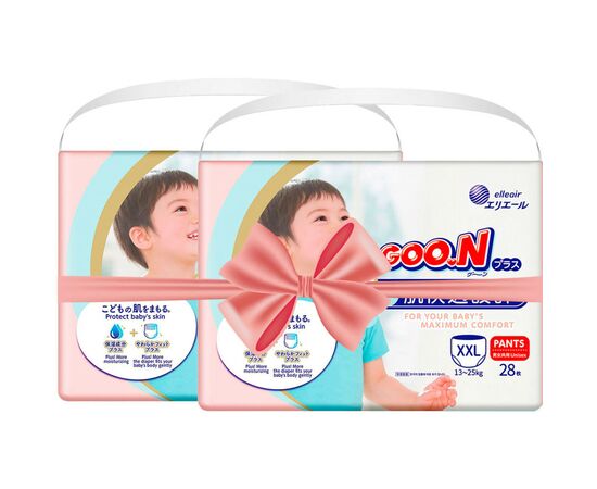 Підгузки GOO.N Plus для дітей 13-25 кг розмір XXL унісекс 56 шт (21000634-2)